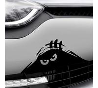 HastingsDesigner MONSTER PEEPER PEEKING EYES Single Colour Funny Car Bumper Window Vinyl Decal Sticker (Black)