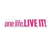 HastingsDesigner ONE LIFE LIVE IT Funny Offroad Car Camper Van 4x4 DUB Vinyl Decal Sticker (Pink)