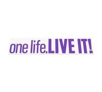 HastingsDesigner ONE LIFE LIVE IT Funny Offroad Car Camper Van 4x4 DUB Vinyl Decal Sticker (Purple)