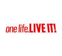 HastingsDesigner ONE LIFE LIVE IT Funny Offroad Car Camper Van 4x4 DUB Vinyl Decal Sticker (Red)