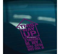 HastingsDesigner THIS WAY UP I AM IN TROUBLE Funny Car,Window,Bumper JDM EURO DUB Vinyl Decal Sticker (Purple)