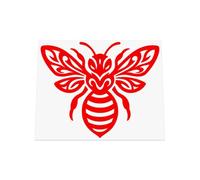 HastingsDesigner Tribal Bee Sticker - Tattoo Style Car Van Vinyl Decal suitable for Window, Bumper, Laptop or any smooth surface (Red)