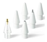 Hastraith Upgraded Replacement Tips for Apple Pencil 1/2/Pro/USB-C, Mix Metal Tips for Apple Pencil Compatible Nibs with all generation (6 Pack)