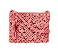 Hastvikas Women’s Premium Handmade Macrame Bag | Boho-Chic Cotton Crossbody Bag with Tassels & Zipper | Stylish Everyday Shoulder Purse | Made in Uttar Pradesh India | 8x10x2 in (Pastel Green)