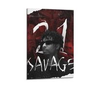 HASUEQWERURU 21 Savage Posters Aesthetic Wall Art Decor Vintage Canvas Decorative Painting Poster Living Room Bed Room Derector 20x30inch(50x75cm) Frame-style