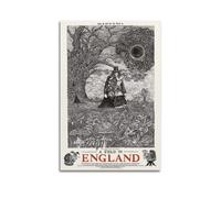 HASUEQWERURU A Field In England Posters Aesthetic Wall Art Decor Vintage Canvas Decorative Painting Poster Living Room Bed Room Derector 20x30inch(50x75cm) Unframe-style