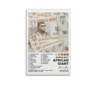 HASUEQWERURU Burna Boy Album African Giant Posters Aesthetic Wall Art Decor Vintage Canvas Decorative Painting Poster Living Room Bed Room Derector 24x36inch(60x90cm) Unframe-style