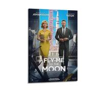 HASUEQWERURU Fly Me To The Moon Posters Aesthetic Wall Art Decor Vintage Canvas Decorative Painting Poster Living Room Bed Room Derector 12x18inch(30x45cm) Frame-style