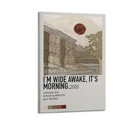 HASUEQWERURU I'm Wide Awake, It's Morning - Bright Eyes Posters Aesthetic Wall Art Decor Vintage Canvas Decorative Painting Poster Living Room Bed Room Derector 12x18inch(30x45cm) Frame-style