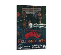 HASUEQWERURU Mobb Deep Hell on Earth Posters Aesthetic Wall Art Decor Vintage Canvas Decorative Painting Poster Living Room Bed Room Derector 08x12inch(20x30cm) Frame-style
