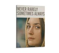 HASUEQWERURU Never Rarely Sometimes Always Posters Aesthetic Wall Art Decor Vintage Canvas Decorative Painting Poster Living Room Bed Room Derector 16x24inch(40x60cm) Frame-style