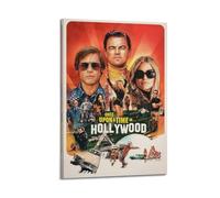 HASUEQWERURU Once Upon A Time in Hollywood Posters Aesthetic Wall Art Decor Vintage Canvas Decorative Painting Poster Living Room Bed Room Derector 12x18inch(30x45cm) Frame-style