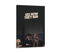 HASUEQWERURU See How They Run Movie Posters Aesthetic Wall Art Decor Vintage Canvas Decorative Painting Poster Living Room Bed Room Derector 08x12inch(20x30cm) Frame-style