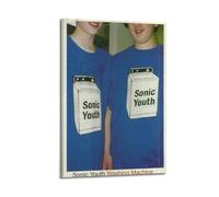 HASUEQWERURU Sonic Youth Washing Machine Posters Aesthetic Wall Art Decor Vintage Canvas Decorative Painting Poster Living Room Bed Room Derector 12x18inch(30x45cm) Frame-style