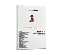 HASUEQWERURU The Notorious B.I.G. Album Ready to Die Posters Aesthetic Wall Art Decor Vintage Canvas Decorative Painting Poster Living Room Bed Room Derector 08x12inch(20x30cm) Frame-style