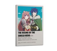 HASUEQWERURU The Rising Of The Shield Hero Posters Aesthetic Wall Art Decor Vintage Canvas Decorative Painting Poster Living Room Bed Room Derector 12x18inch(30x45cm) Frame-style