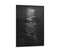 HASUEQWERURU The Seventh Seal Movie（4） Posters Aesthetic Wall Art Decor Vintage Canvas Decorative Painting Poster Living Room Bed Room Derector 08x12inch(20x30cm) Frame-style