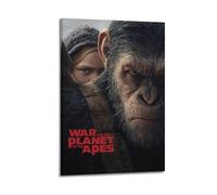 HASUEQWERURU War for The Planet of The Apes Posters Aesthetic Wall Art Decor Vintage Canvas Decorative Painting Poster Living Room Bed Room Derector 12x18inch(30x45cm) Frame-style