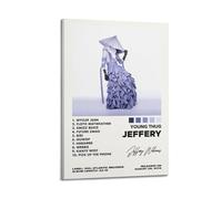 HASUEQWERURU Young Thug Album Jeffery Tracklist Posters Aesthetic Wall Art Decor Vintage Canvas Decorative Painting Poster Living Room Bed Room Derector 12x18inch(30x45cm) Frame-style