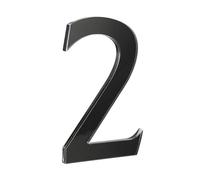 HASWARE 4-Inch Self-Adhesive House Number - Waterproof and Weather-Resistant - Easy Installation for Home Mailbox Post Door (Black, 2)