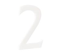 HASWARE 4-Inch Self-Adhesive House Number - Waterproof and Weather-Resistant - Easy Installation for Home Mailbox Post Door (White, 2)