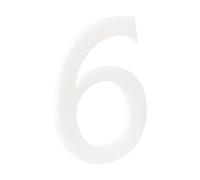 HASWARE 4-Inch Self-Adhesive House Number - Waterproof and Weather-Resistant - Easy Installation for Home Mailbox Post Door (White, 6)