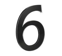 HASWARE 4-Inch Self-Adhesive House Number - Waterproof and Weather-Resistant - Easy Installation for Home Mailbox Post Door (Black, 6)