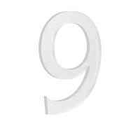 HASWARE 4-Inch Self-Adhesive House Number - Waterproof and Weather-Resistant - Easy Installation for Home Mailbox Post Door (Silver, 9)