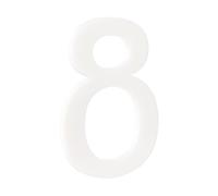 HASWARE 4-Inch Self-Adhesive House Number - Waterproof and Weather-Resistant - Easy Installation for Home Mailbox Post Door (White, 8)