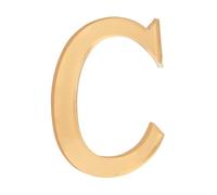 HASWARE 4-Inch Self-Adhesive House Number - Waterproof and Weather-Resistant - Easy Installation for Home Mailbox Post Door (Gold, C)