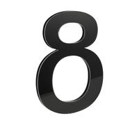 HASWARE 4-Inch Self-Adhesive House Number - Waterproof and Weather-Resistant - Easy Installation for Home Mailbox Post Door (Black, 8)