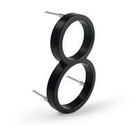 HASWARE 5 inch (12 cm) Floating House Number: Modern Door Numerals - Signage for Street Post Office (Upgraded Black, 8)