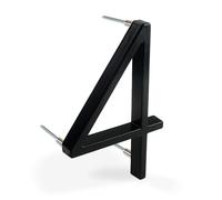 HASWARE 5 inch (12 cm) Floating House Number: Modern Door Numerals - Signage for Street Post Office (Upgraded Black, 4)