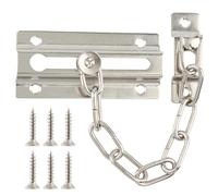 HASWARE Door Chain Lock,Door Latch Sturdy Premium Thickened Chain Locks for Inside Door, Child Proof Latch Lock, Additional Privacy and Security for Home (Silver)