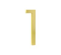 HASWARE Floating House Number 4 inch Stylish Door Numbers Alphabet Plaque Street Home Address Numerals (Small 1, Golden)