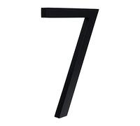 HASWARE Floating House Number 6 inch Stylish Door Numbers Alphabet Plaque Street Home Address Numerals (Black, 7)