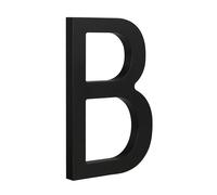 HASWARE Floating House Number 6 inch Stylish Door Numbers Alphabet Plaque Street Home Address Numerals (B, Black)