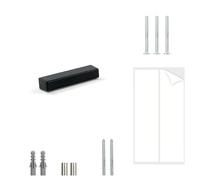 HASWARE Floating House Number Sign: 5 inch Modern Door Signage - Striking for Street Home Address Numerals (Dash, Black)