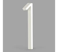 HASWARE Floating House Number Sign: 5 inch Modern Door Signage - Striking for Street Home Address Numerals (1, White)