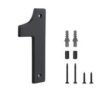 HASWARE Floating House Number Sign for Home - 5 Inch Modern Numerous Easy DIY Installation for Post Street (Black, 1)