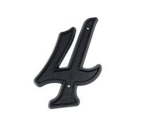 HASWARE House Number 5.5 inch (139mm) Modern Door Numbers Street Home Address Numerals,Black ABS Plastic (4)