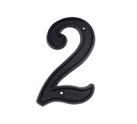 HASWARE House Number 5.5 inch (139mm) Modern Door Numbers Street Home Address Numerals,Black ABS Plastic (2)