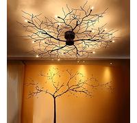 HASWEX Fashion Chandelier Modern LED Ceiling Lamp Nordic Tree Branch Iron Ceiling Lights Living Room Bedroom Chandeliers Ceiling Home Decor Light Fixtures Hotel Clubhouse Decoration Lighting