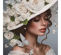 Hat A Beauty Special Shaped 5D DIY Partial Drill Diamonds Dots Gem Art
