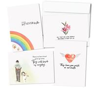 Hat Acrobat Pet Sympathy Card,Set of 24 Cats, Beloved Pets and Dog Sympathy Card with a Short Message and Spare to Send out Your Personal Condolences,Loss of Pet Sympathy Card Set with Envelopes (24)