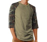Hat and Beyond Mens Baseball Raglan T Shirts 3/4 Sleeves Casual Cotton S-3xl Jersey 1KSA0001 - - S