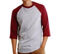 Hat and Beyond Mens Baseball Raglan T Shirts 3/4 Sleeves Casual Cotton S-3xl Jersey 1KSA0001 - - XXL