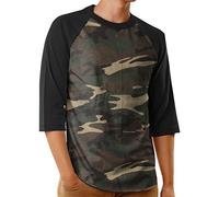 Hat and Beyond Mens Baseball Raglan T Shirts 3/4 Sleeves Casual Cotton S-3xl Jersey 1KSA0001 - - XXL