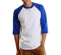 Hat and Beyond Mens Baseball Raglan T Shirts 3/4 Sleeves Casual Cotton S-3xl Jersey 1KSA0001 - - XXL