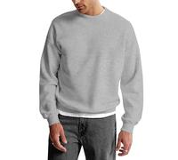 Hat and Beyond Mens Ultimate Heavyweight Sweatshirt Crew Neck Fleece Essentials Pullover Comfort Sweater XS-5XL, Heather Gray, Large
